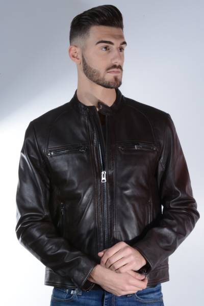 blouson cuir homme